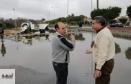 رئيس جهاز العاشر من رمضان يتابع شفط مياه الأمطار وصيانة أعمدة الإنارة بشوارع المدينة