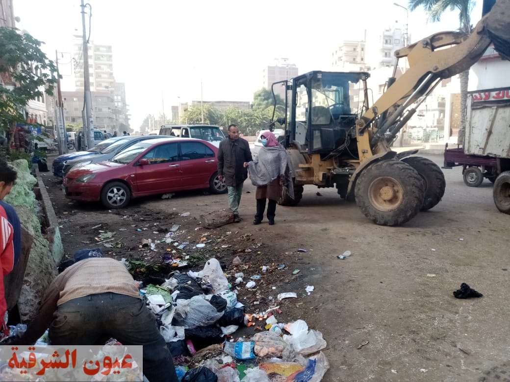 رئيس مدينة ههيا تشن حملات نظافة لرفع القمامة وتجميل الشوارع