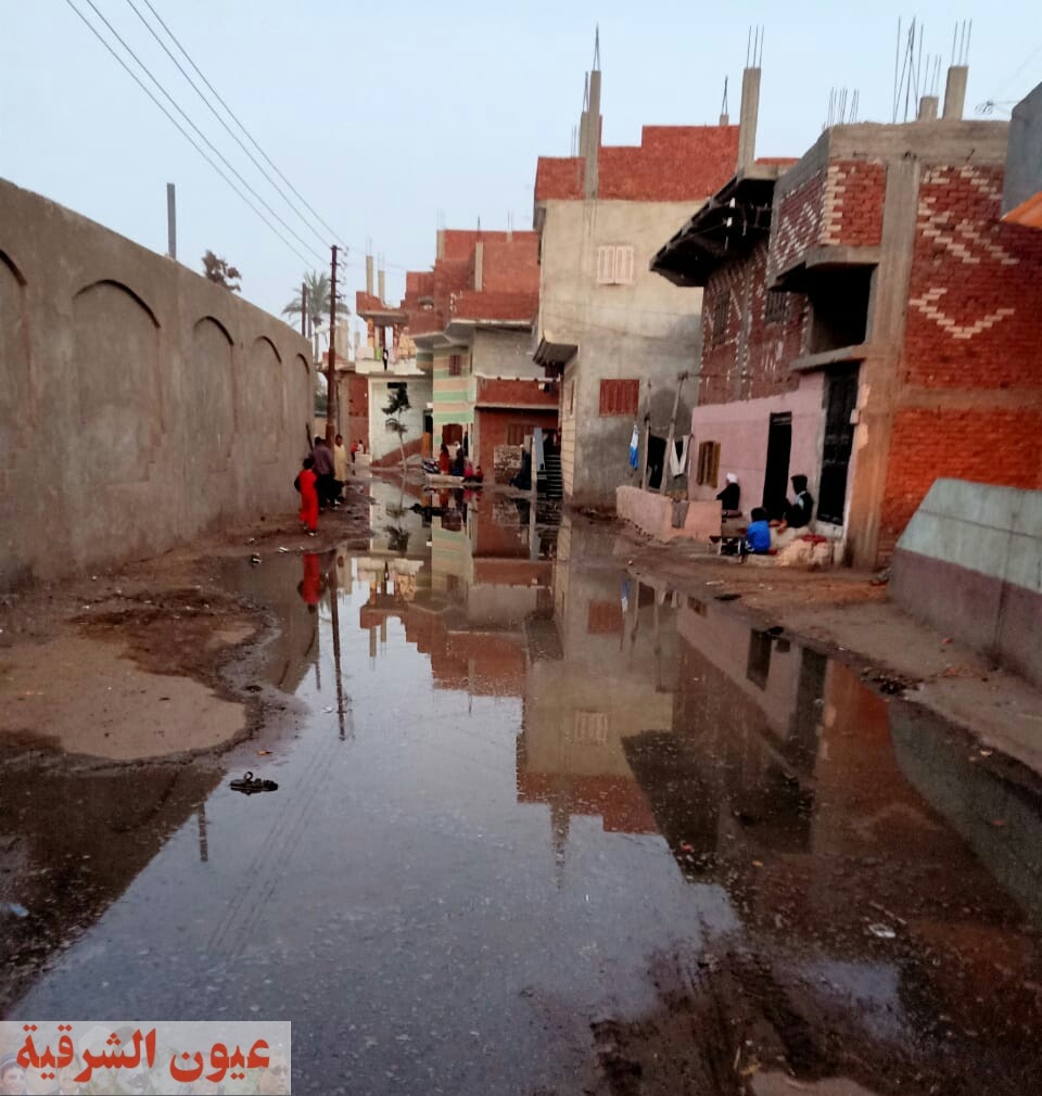 مياه المجارى تحاصر عدد من شوارع  بنى جرى فى أبوحماد