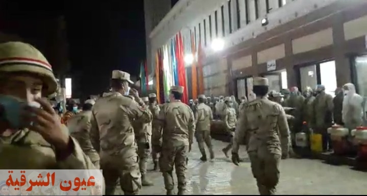 الجيش الثاني الميداني ينفذ عمليات التعقيم ضد كورونا بمحطة الزقازيق