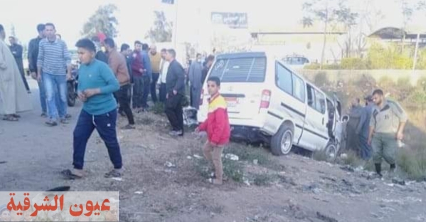 إصابة 16شخص فى حادث تصادم بطريق ههيا / أبوكبير