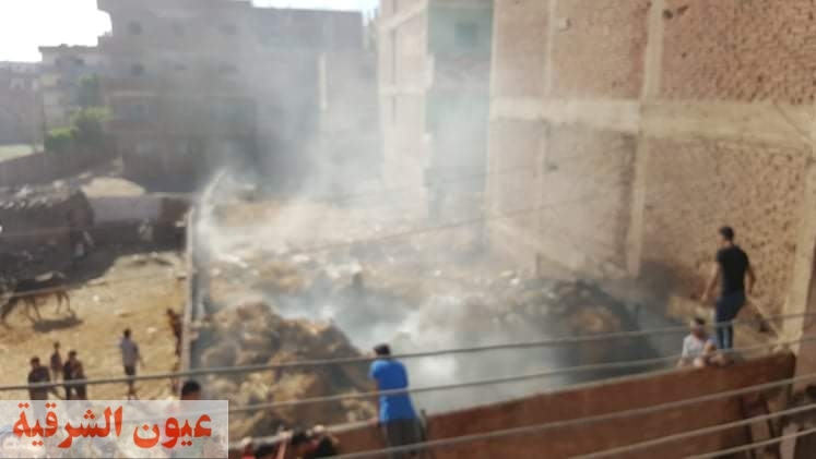 نشوب حريق بمعلف مواشي بقرية بني عامر يخرج عن سيطرة الأهالي