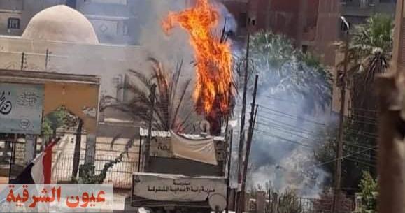 السيطرة على حريق هائل بمتحف أحمد عرابي بقرية هرية رزنة