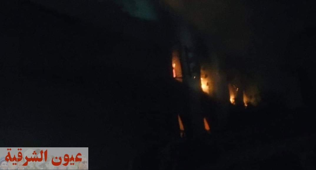 حريق يلتهم محتويات المسجد الكبير بقرية القراموص بأبوكبير