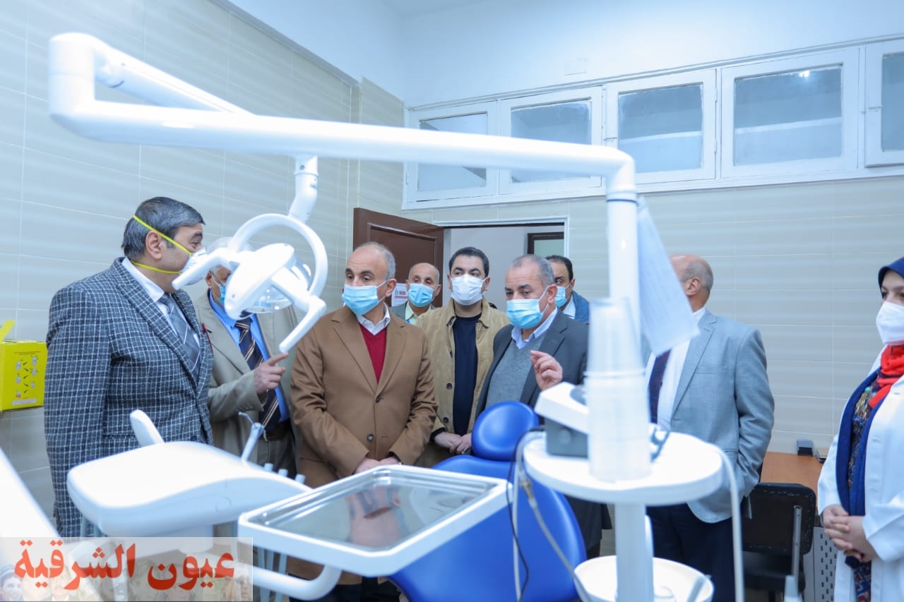 رئيس جامعة الزقازيق يطمئن على سير العمل بعيادات التأمين الصحى ويفتتح عيادة الأسنان   
