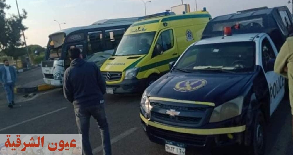 إصابة 20 مواطن فى حادث إنقلاب سيارة ميني باص بالشرقية