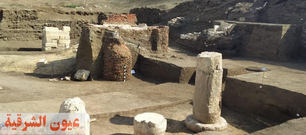 الكشف عن بقايا صالة أعمدة معبد بوتو بمحافظة كفر الشيخ بمعبد تل الفراعين