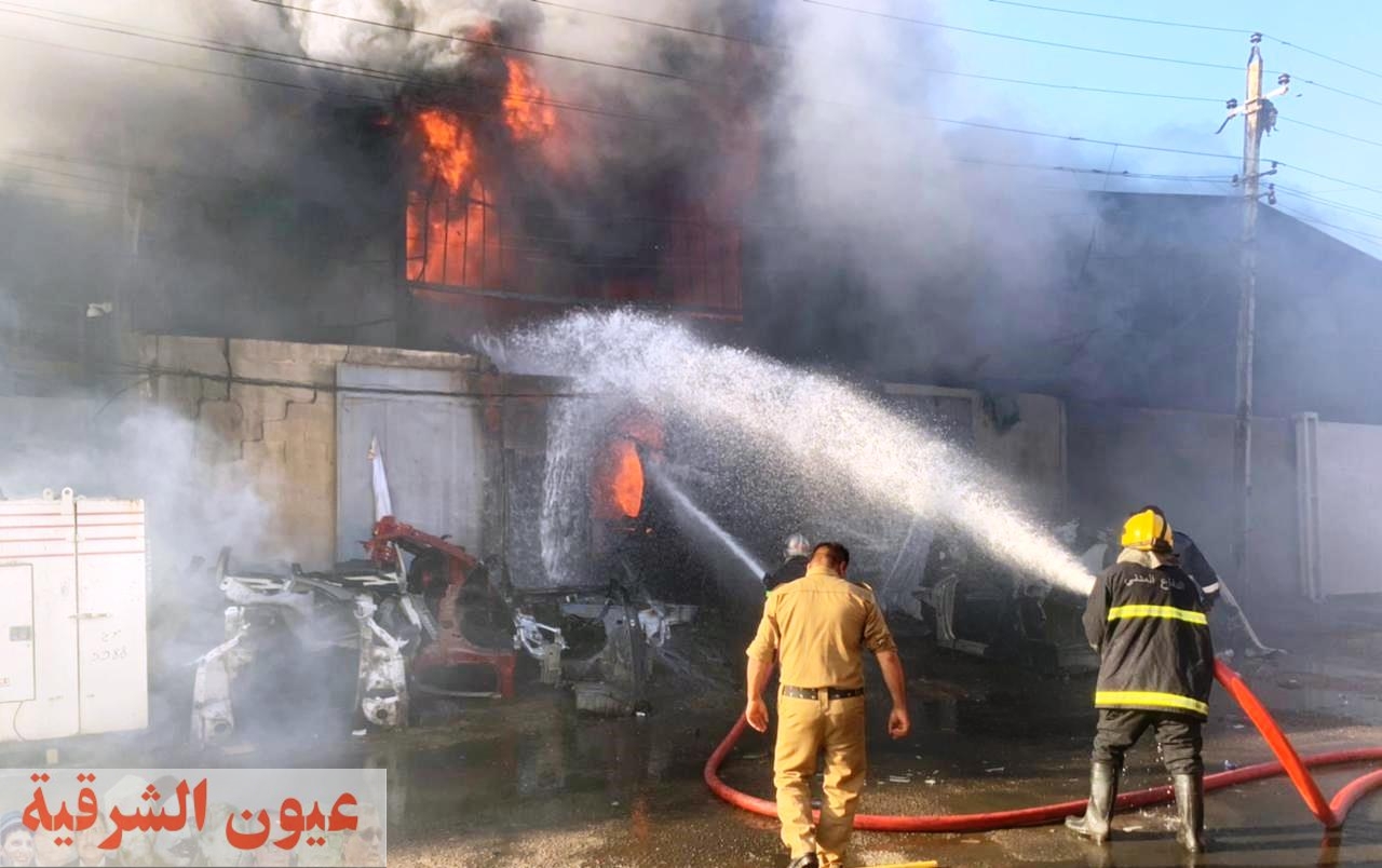 حريق مخزن ملابس بمنطقة أبو طالب في دار السلام