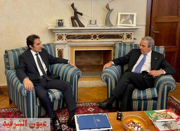 سفير مصر في روما  يبحث مع نائب رئيس مجلس الشيوخ الإيطالي العلاقات الثنائية والبرلماني