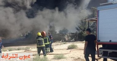 حريق فى مخزن مخلفات فى أبوصوير بالإسماعيلية