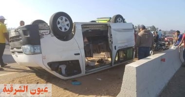 مصرع شخص وإصابة خمسة آخرين على الطريق الصحراوي بسوهاج