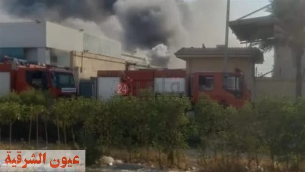 حريق هائل داخل مصنع تكييفات وشاشات بالمنطقة الصناعية في 6 أكتوبر