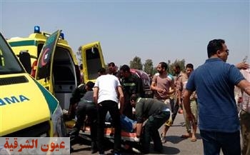 إصابة 12 شخصًا إثر حادث إنقلاب ميكروباص بصحراوي المنيا