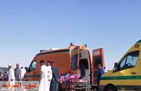 إصابة 11 شخص في تصادم سيارتين بالطريق الدائري شمال المنيا