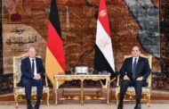 السيسي يستقبل المستشار الألماني في قصر الاتحادية للتشاور حول التصعيد العسكري في قطاع غزة