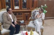 محافظ شمال سيناء يلتقي بسفيرة كولومبيا خلال تقديمها طائرة مساعدات لغزة