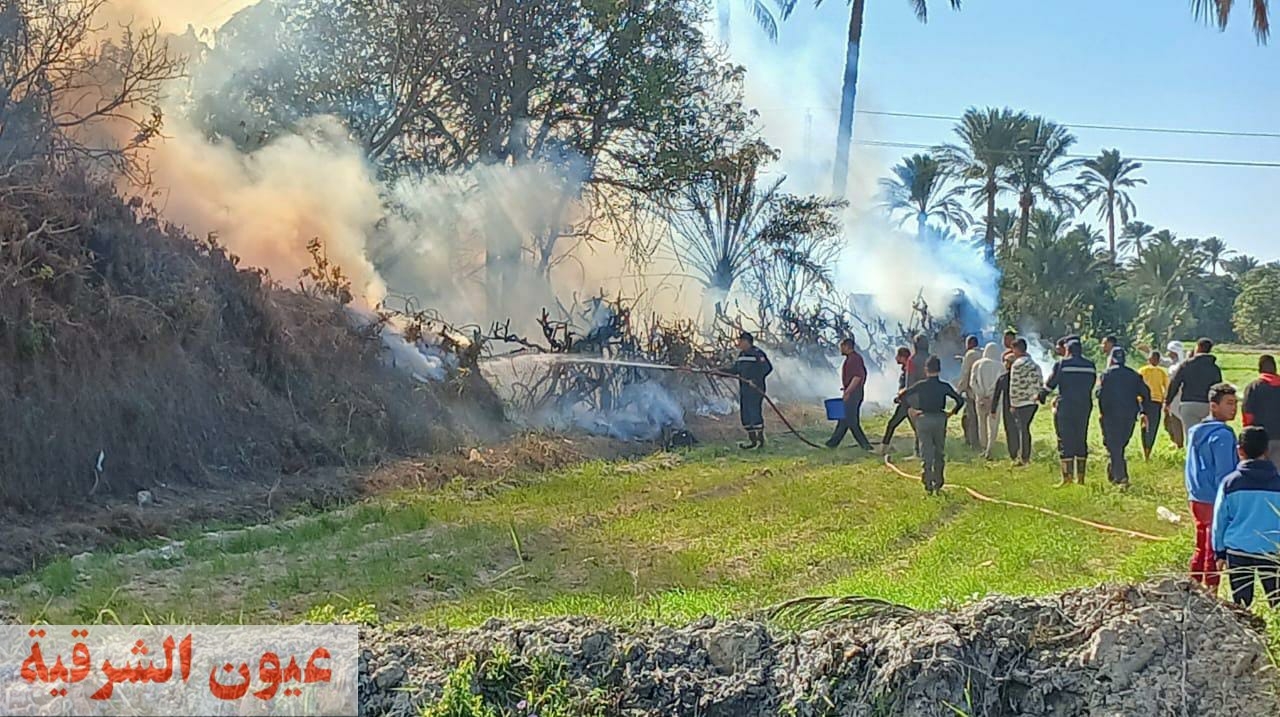 السيطرة على حريق بقرية كسفريت في الإسماعيلية