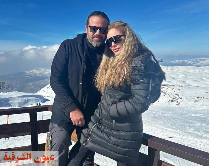 نيكول سابا وزوجها وسط ثلوج لبنان.. تعرف