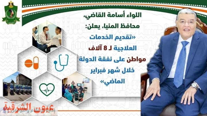 صحة المنيا: تقديم الخدمات العلاجية لـ8 آلاف مواطن على نفقة الدولة خلال شهر فبراير الماضي