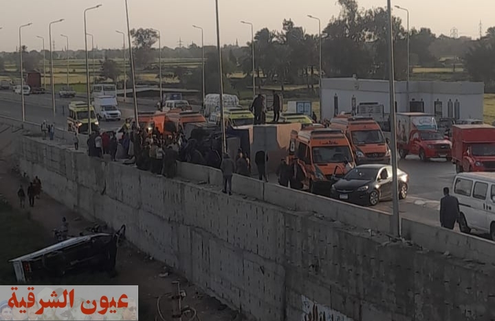 إصابة 8 أشخاص إثر حادث تصادم على الطريق الإقليمي ديرب نجم الزقازيق