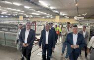 وزير قطاع الأعمال العام يتفقد مصانع شركة مصر شبين الكوم للغزل والنسيج بمحافظة المنوفية