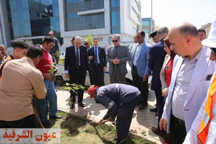 محافظ كفرالشيخ يزرع الأشجار ضمن المبادرة الرئاسية 