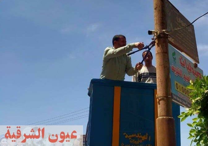 حملات مكثفة لرفع الإشغالات والإعلانات غير المرخصة بشوارع المنيا